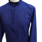 Mens Indian Dhoti Kurta Top in Blue, Thigh Length, for weddings, Bollywood Party - Alamgir R1219 - Prachy Creations