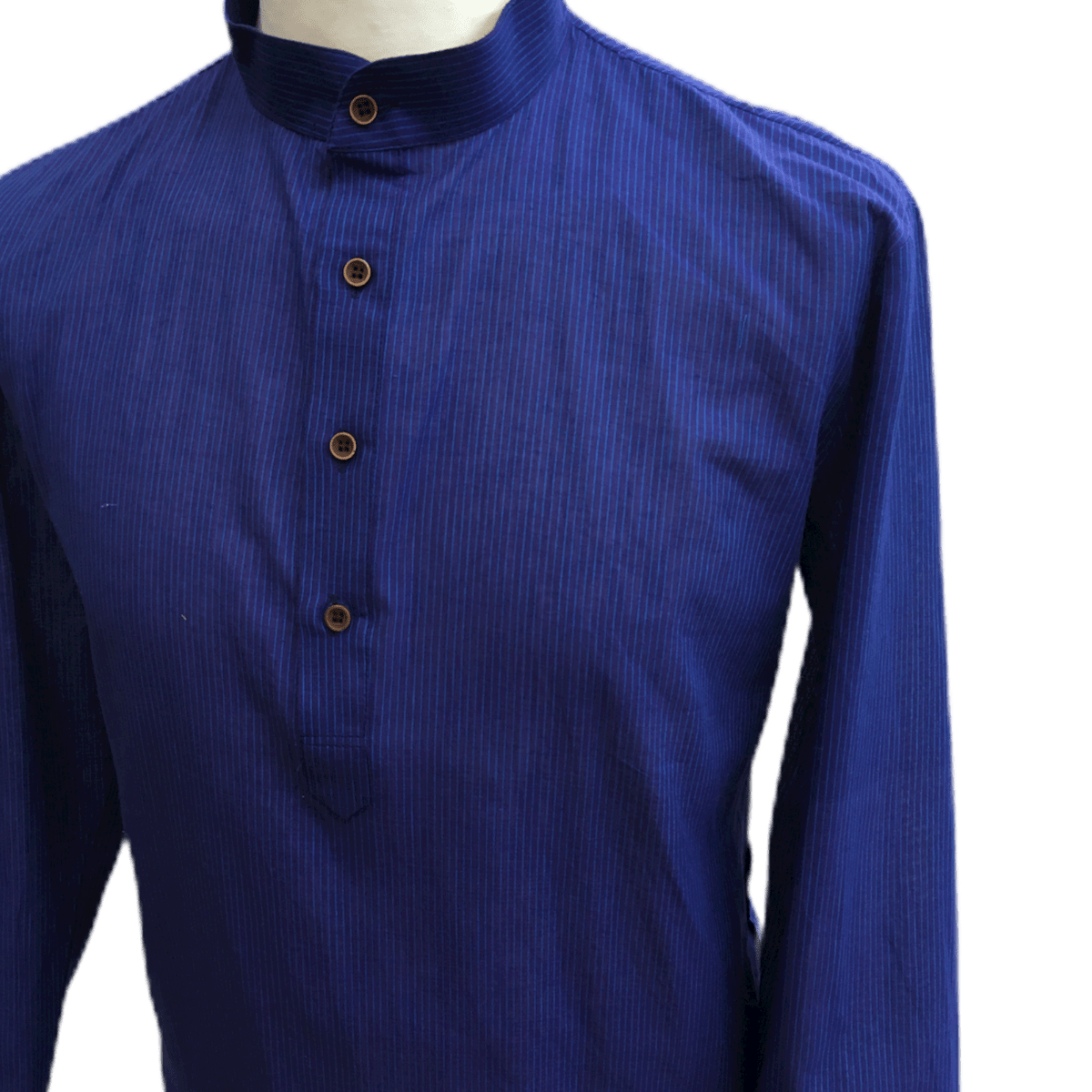 Mens Indian Dhoti Kurta Top in Blue, Thigh Length, for weddings, Bollywood Party - Alamgir R1219 - Prachy Creations