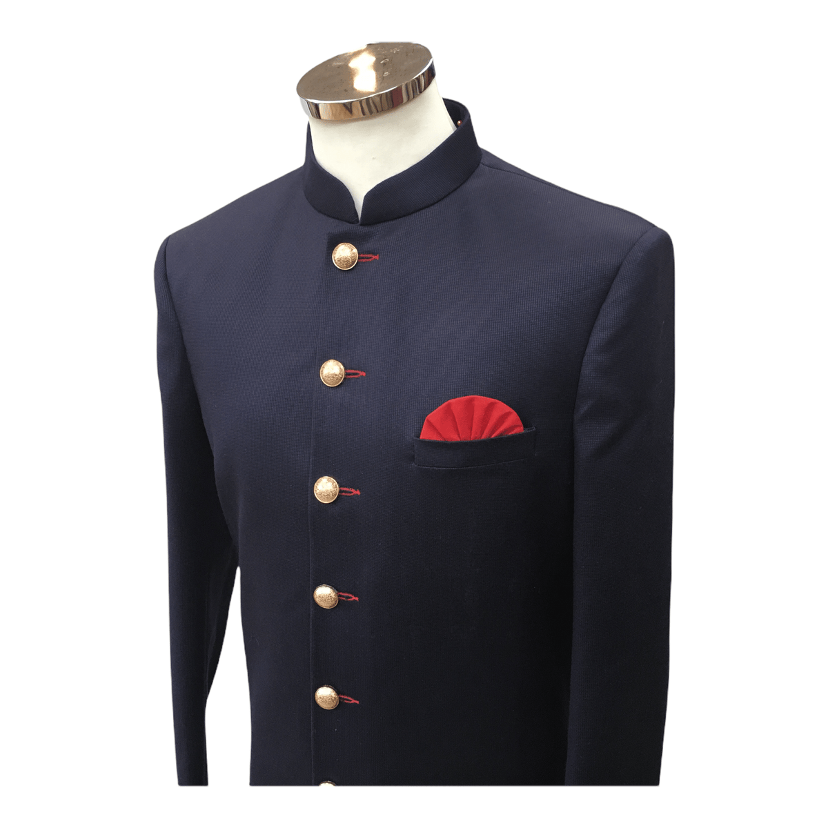 Mens Simple Navy Blue Sherwani - VL1910 RV1119 - Prachy Creations