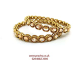 MNA46 jp - Pair of quality Reverse stone Bangles , Weddings, Bollywood - Prachy Creations