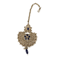 Navy Blue - Gold Finish Tika Head Piece - Indian Ladies Fashion Jewellery - PRI1630V 1221 - Prachy Creations