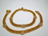 Pair of Ankle Chain / Payal / Pazeb - Fashion Jewellery - Bollywood - Weddings - LNA370A 1018 - Prachy Creations