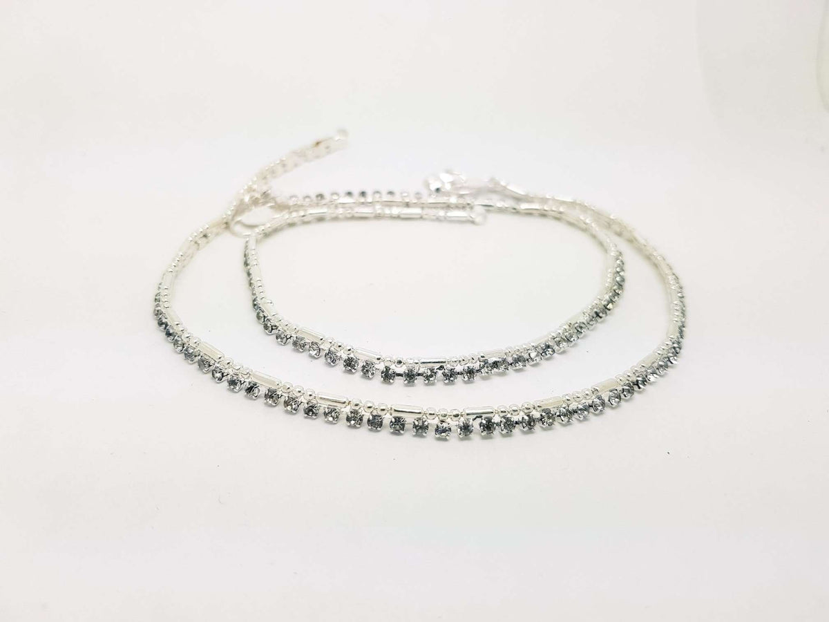 Pair of Ankle Chain / Payal / Pazeb - Fashion Jewellery - Bollywood - Weddings - PYL1802V 0918 - Prachy Creations
