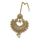 Pearl - Gold Finish Tika Head Piece - Indian Ladies Fashion Jewellery - PRI1628V 1221 - Prachy Creations