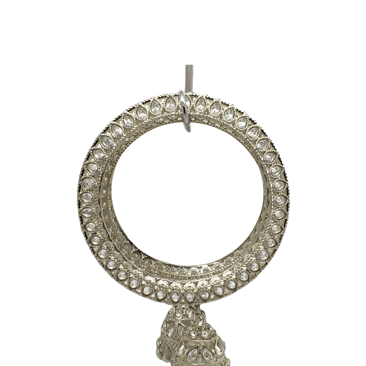 Reverse Stone Silver Finish Zhunki Bangles (Set of 2) - NBA90Ap 1221 - Prachy Creations
