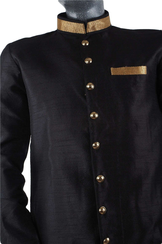 SALE! Mens Black Blue Light Sherwani / Kurta set - Karbhari 04TK17 - Prachy Creations