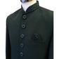 SALE ! Stunning Bottle Green Self Coloured Embroidery Sherwani with Cream Trousers - SHU2302 JR0123 - Prachy Creations