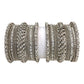 Set of 22 Silver Finish Stone Bangles - Bollywood, Weddings, Fancy Dress D5012 R 1022 - Prachy Creations