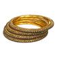 Set of 4 Antique Gold Stone Bangles Set - Bollywood, Weddings D6022 Tp 1022 - Prachy Creations