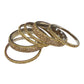 Set of 6 Gold Finish Stone Bangles Set - Bollywood, Weddings 7Line R 1022 - Prachy Creations
