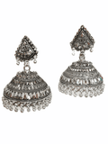 Silver finish Zhumki Style earrings - SHR2007 Kp0320 - Prachy Creations