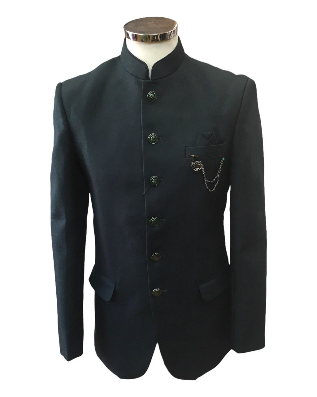 Size 36" - Mens Bottle Green BandhGala / Prince / Chinese Collar Jacket - Fantastic Fit - CS2201 JP 0822 - Prachy Creations
