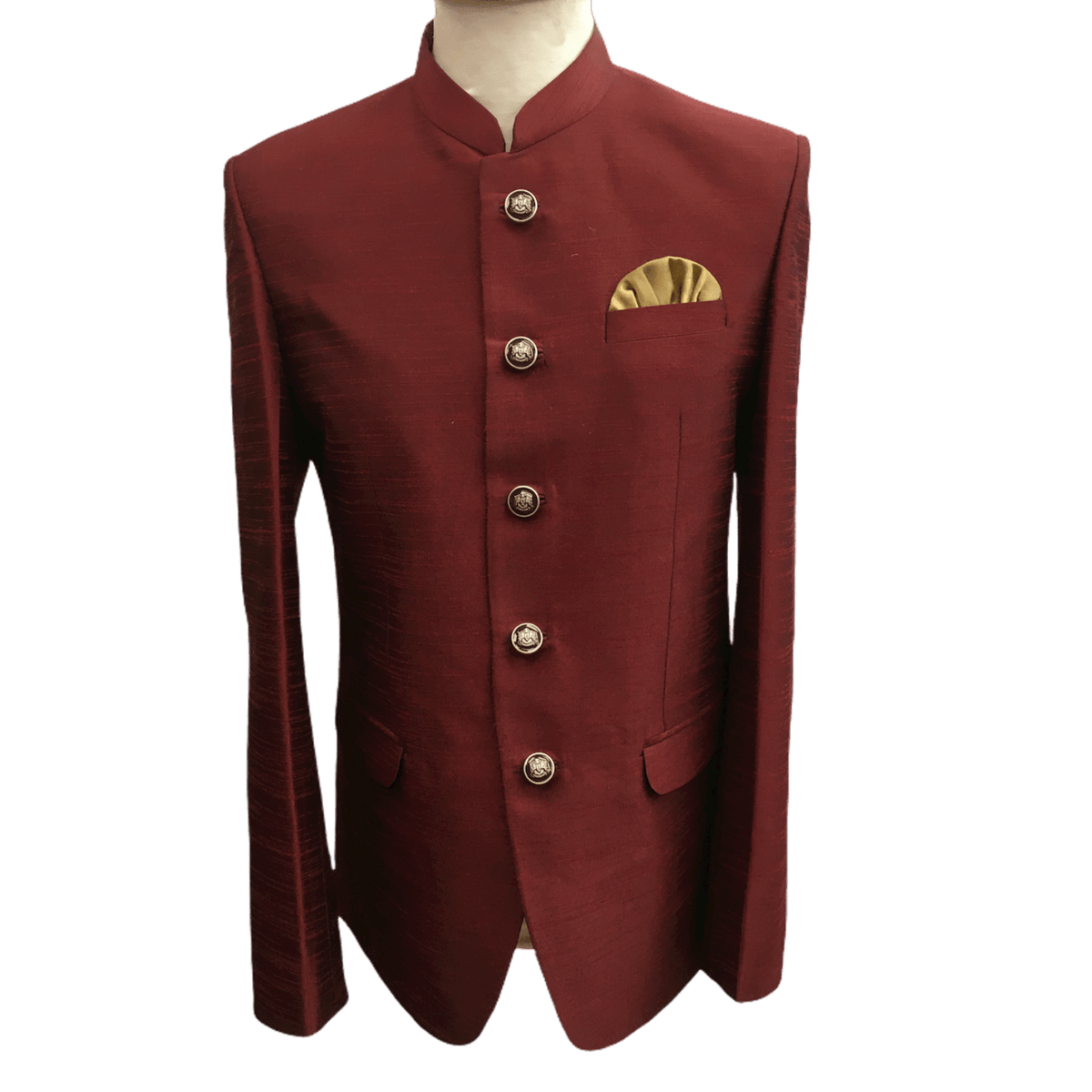 Size 36" XS - Maroon Burgandy Mens BandhGala / Nehru / Prince / Chinese Collar Jacket - Fantastic Fit - YD1930 TP1219 - Prachy Creations