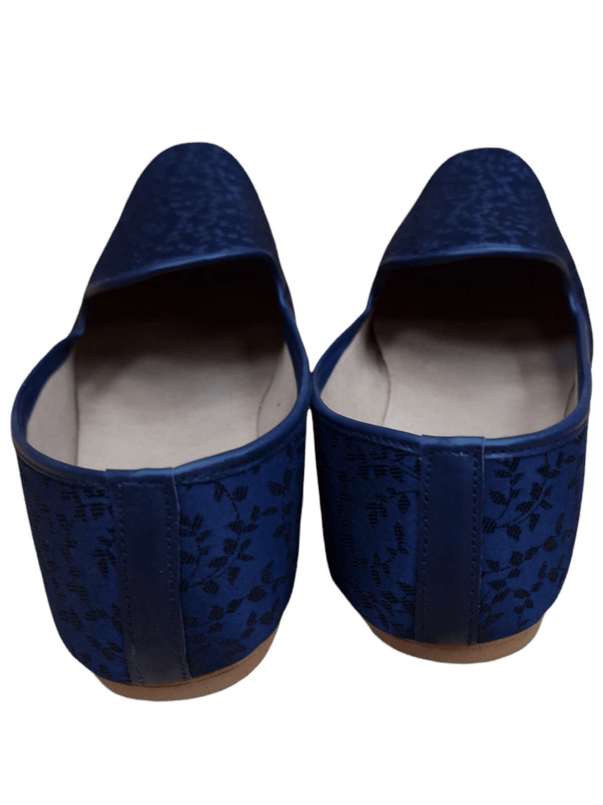 Very comfortable Dark Navy Blue Self Woven Loafer style Mojri - Indian Mens shoes - Mojari, Khossay - YD2207 C - Prachy Creations