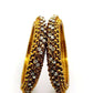VJ243 kp - Pair of Antique finish stone Bangles / Kada for all occasions - Prachy Creations